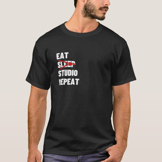 Camiseta Eat Sleep Studio Repetir el regalo de arquitectura (Anverso)