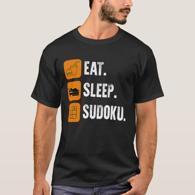Camiseta Eat Sleep Sudoku Repeat  Number Place Board Game (Anverso)