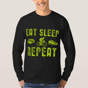 Camiseta Eat Sleep Swike Bike Run Repetir