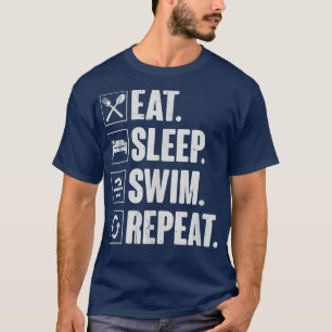Camiseta Eat Sleep Swim RepeatSwimming Swimmer Gift 