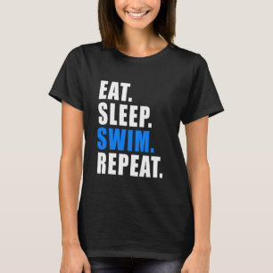 Camiseta Eat Sleep Swimming Lifeguard Mujeres S Sw Hombres