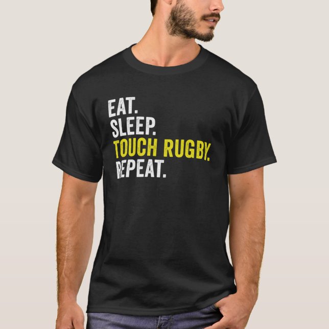 Camiseta Eat Sleep Touch Rugby Repeat Rugby Player (Anverso)