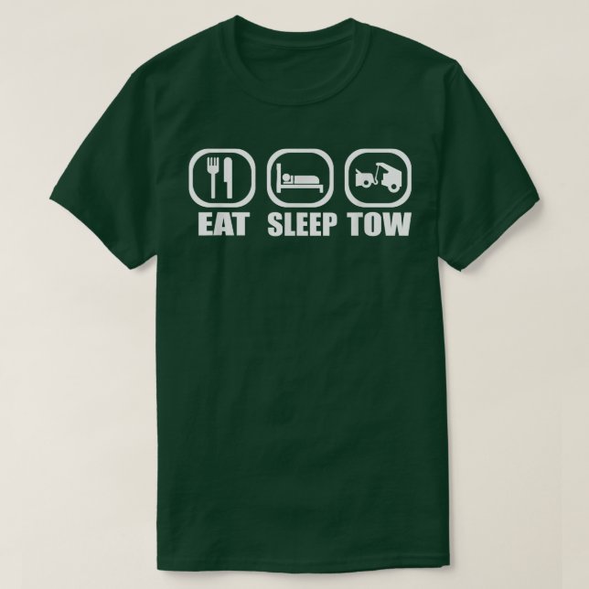 Camiseta Eat Sleep Tow Tow Truck Driver Funny Towing  (Diseño del anverso)
