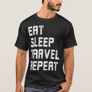 Camiseta Eat Sleep Travel Repeat Funny Traveller 1