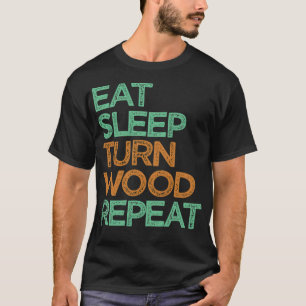 Camiseta Eat Sleep Turn Wood Repetir Graciosos donuts donut