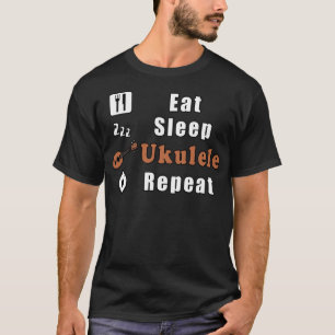 Camiseta Eat Sleep Ukulele Repeat