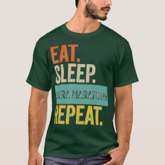 Camiseta eat sleep ultra marathon repeat retro vintage 