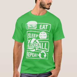 Camiseta Eat Sleep Volleyball Repeat Ball Sports Team (2)