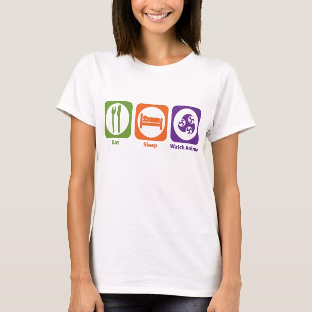 Camiseta Eat Sleep Watch Anime (Anverso)