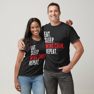 Camiseta Eat Sleep Wing Chun Repeat Kung Fu Training