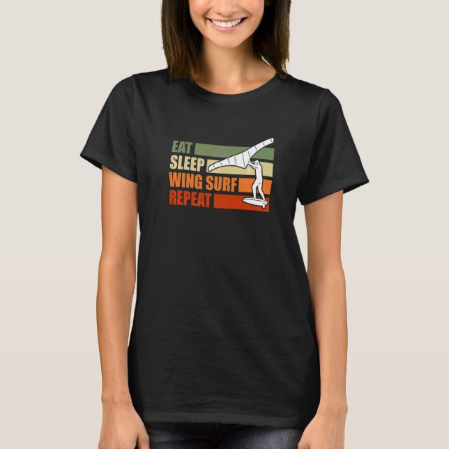 Camiseta Eat Sleep Wing Relieve metalizado Wing Surf Wingsu (Anverso)