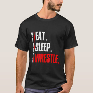 Camiseta Eat Sleep Wrestle Repetir Gracioso regalo de lucha