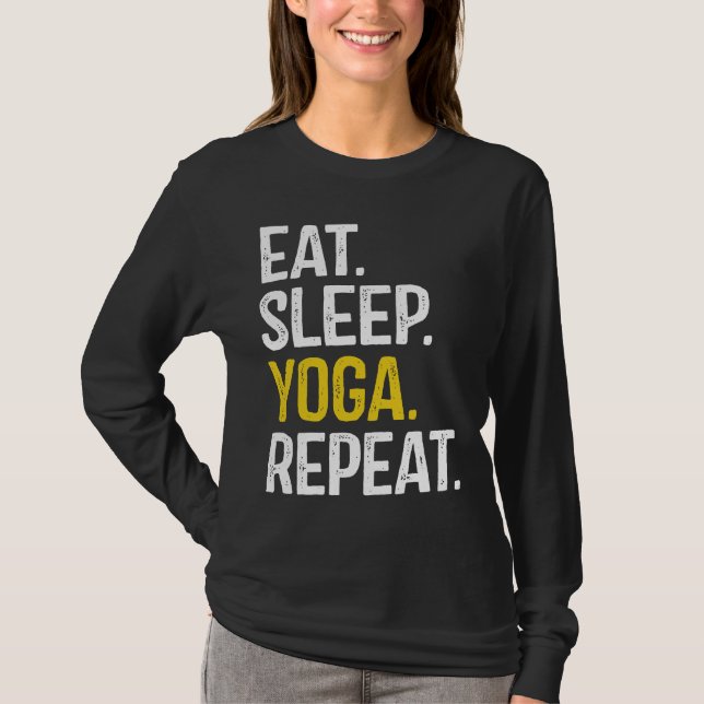 Camiseta Eat Sleep Yoga Repeat Essential (Anverso)