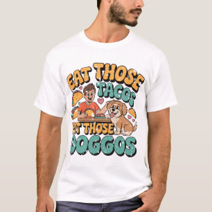 Camiseta Eat Tacos Mascota Doggos Skeleton Fiesta Fiesta Me