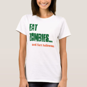 Camiseta Eat Zombies y Fart Halloween divertida comedia ver