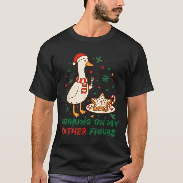 Camiseta Eating Cookies For Two Working On My Dad-bod Santa (Anverso)