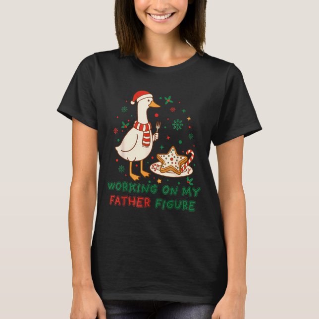 Camiseta Eating Cookies For Two Working On My Dad-bod Santa (Anverso)