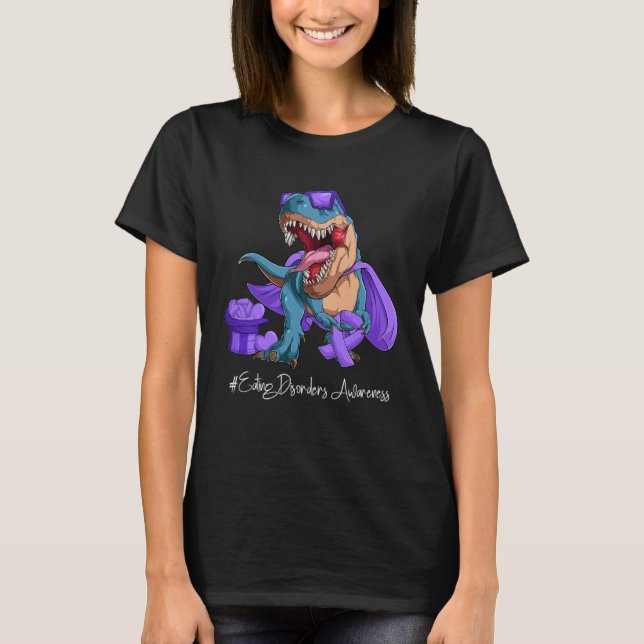 Camiseta Eating Disorders Awareness Month Purple Ribbon Tre (Anverso)