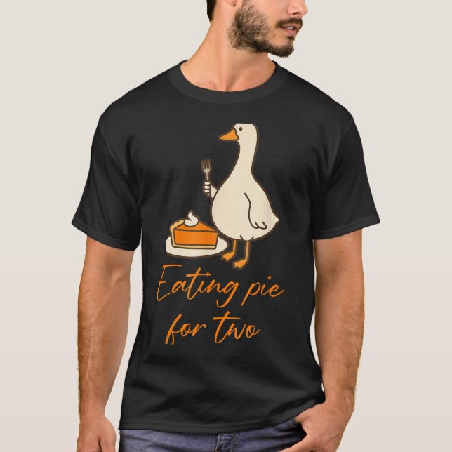 Camiseta Eating E For Two Thanksgiving Pregnancy Announceme (Anverso)