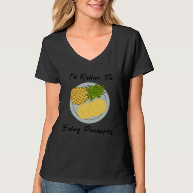 Camiseta eating Fruits Pineapples Tropical Summer Fruits (Anverso)