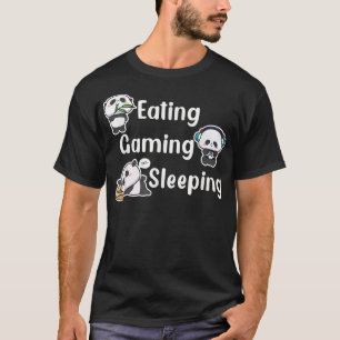 Camiseta Eating Gaming Sleeping Panda Bear Bamboo Gaming Lo