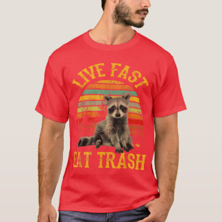 Camiseta eatrash Mapache Divertido Camping Vintage amigos