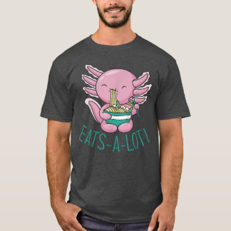 Camiseta EATSALOTL RAMEN Japón Axolotl Comer fideos japones