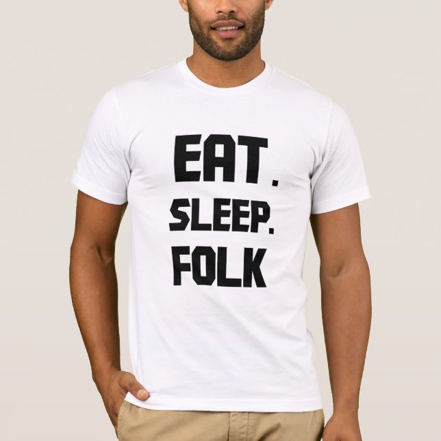 Camiseta eatsleepfolk (Anverso)