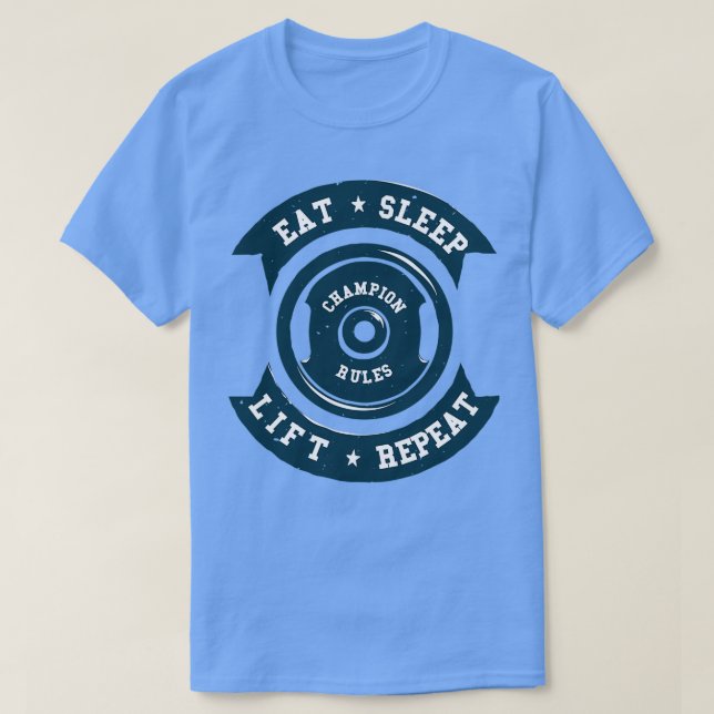 Camiseta EATSLEEPLIFTREPEATreglas de campeón (Diseño del anverso)