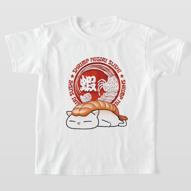 Camiseta Ebi Shrimp Sushi Cat (Distribución)