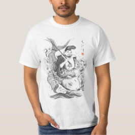 Camiseta Ebisu - Dios de la Pesca y el Comercio (pintura co
