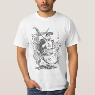 Camiseta Ebisu - Dios de la Pesca y el Comercio (pintura co