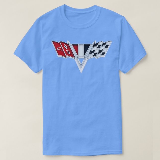 Camiseta Eblem del guardabarros de la bandera de Chevy (Diseño del anverso)