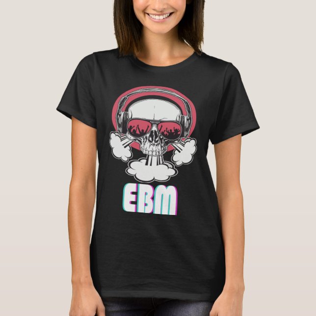 Camiseta EBM Disco Techno Trance Skull (Anverso)