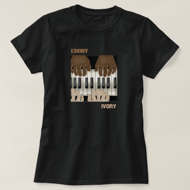 Camiseta Ebony e Ivory - Claves dudosas (Diseño del anverso)