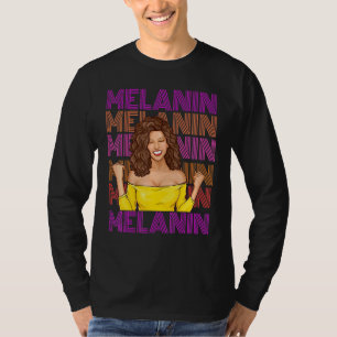 Camiseta Ebony Melanin, la reina del poder de los afroameri