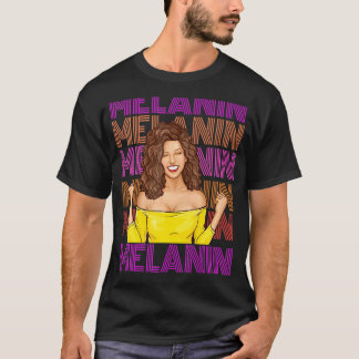 Camiseta Ebony Melanin, la reina del poder de los afroameri