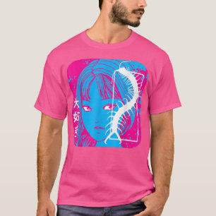 Camiseta Eboy Egirl Chica de vaporwave Estética Triste Anim