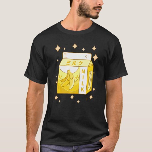 Camiseta Eboy Milk Shake Carton Cute japonés Leche de pláta (Anverso)
