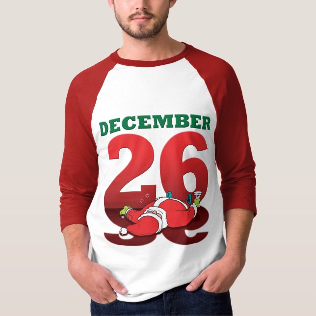 Camiseta ebria Santa "26 de diciembre" (Anverso)