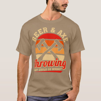Camiseta Eca De Cerveza Retro De Arrojamiento Ax Arrojando