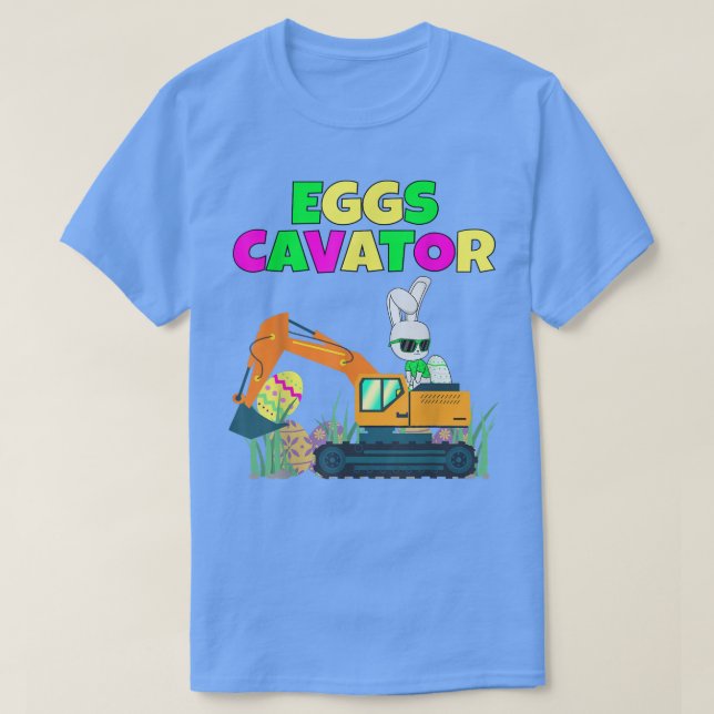 Camiseta Ecavator Easter Bunny Eggys Cavator Kids Toddler B (Diseño del anverso)