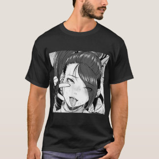 Camiseta Ecchi Otaku Hentai Waifu Ahegao Chica Manga Anime