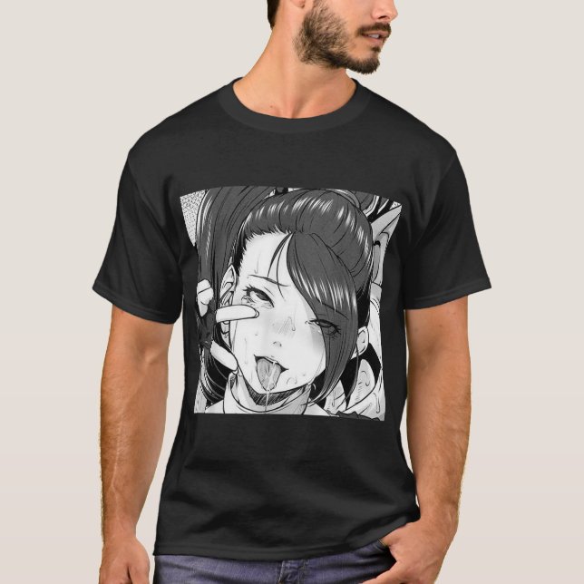 Camiseta Ecchi Otaku Hentai Waifu Ahegao Chica Manga Anime (Anverso)