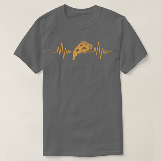 Camiseta Ecg Heartbeat Pizza Lover Comer Comida Italiana Pi (Diseño del anverso)