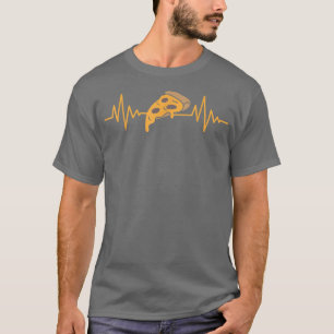 Camiseta Ecg Heartbeat Pizza Lover Comer Comida Italiana Pi