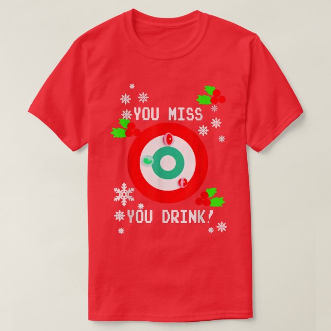 Camiseta Echa de menos el juego que bebes Navidades feos pa (Diseño del anverso)