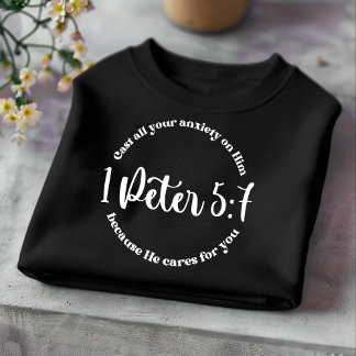 Camiseta Echa toda tu ansiedad por los cristianos hombres y