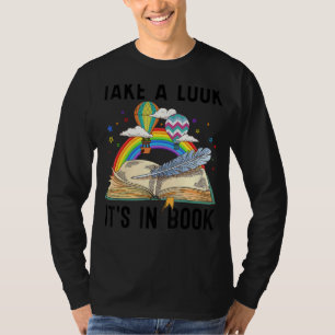 Camiseta Echa un vistazo a la lectura de la librería biblio