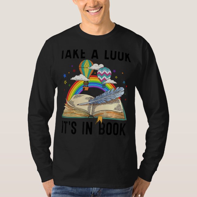 Camiseta Echa un vistazo a la lectura de la librería biblio (Anverso)